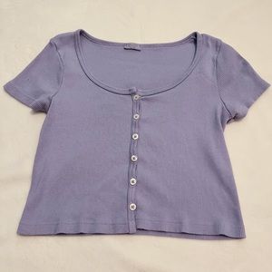 Cropped button up blouse